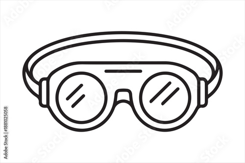 Illustration of safety goggles Vector