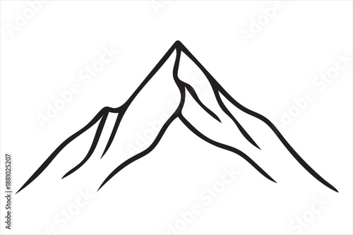 Mountain range silhouette Vector