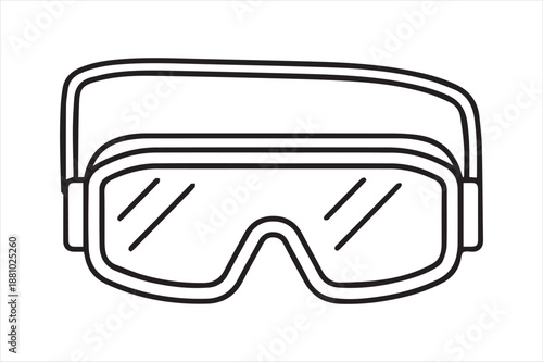 Safety goggles protecting eyes Vector