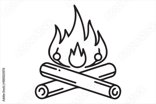 Campfire illustration Vector