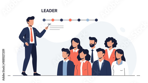 Business Leader Presenting Strategy to Team