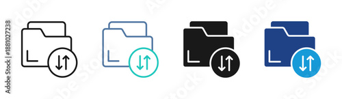 Sync Folder icon set multiple style collection