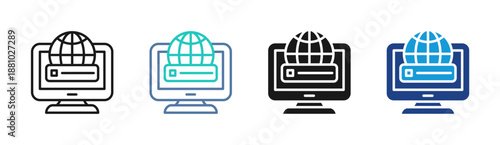 Web Server icon set multiple style collection