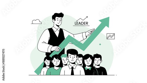 Business Leader Guiding Team Towards Success and Growth