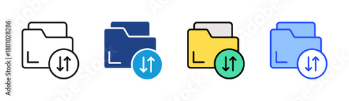 Sync Folder icon set multiple style collection