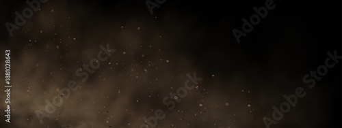 Brown dune explosion with yellow flying sand, dirt clusters, and textured wind effect.