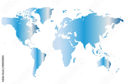 world map on white background,
Global World Map Showing Continents and Oceans Isolated