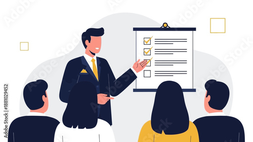 Business Meeting Presentation: Speaker Leading Discussion with Audience