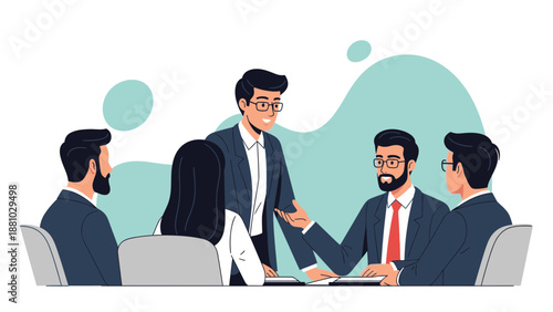 Business Meeting Team Collaboration Strategy Discussion