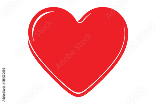 A simple red heart Vector