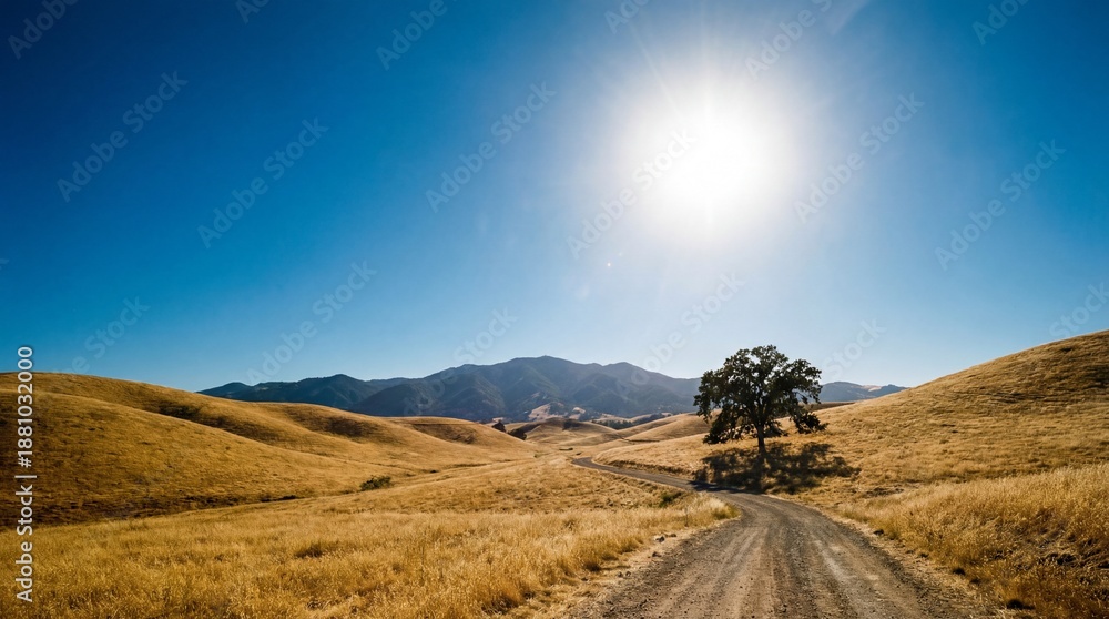 Obraz premium autumn landscape with mountains and road