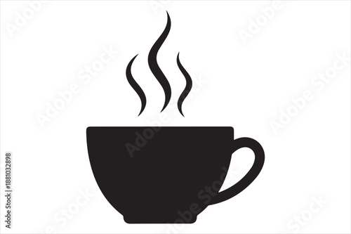 Steaming hot coffee cup Vector