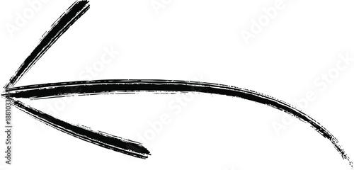 Abstract brush stroke art with black lines