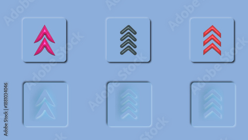 Elevator Buttons Control Panel Up Down Arrows Modern Interior Design Minimalist Technology