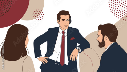 Business meeting with consultant, client consultation, professional advice, teamwork