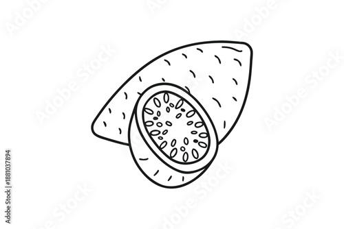 Sweet Potato Interior Texture Macro Detail Black and White Vector