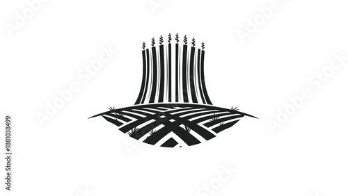 Abstract Field and Stalks Logo