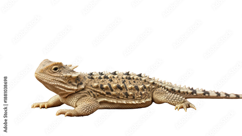Obraz premium A bearded dragon lizard on transparent background