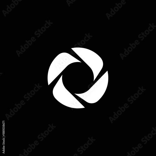 Abstract aperture logo design