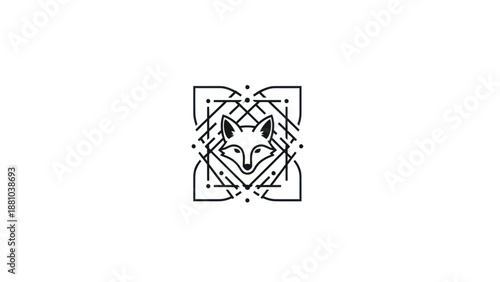 Geometric Fox Head Logo