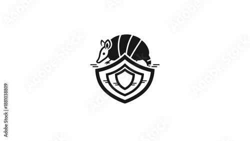 Armadillo on Shield Logo