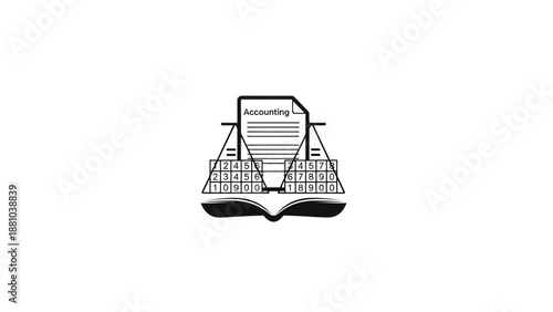 Accounting Scales with Document and Numbers