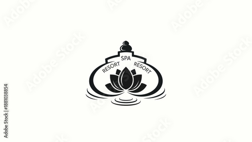 Lotus flower spa resort logo
