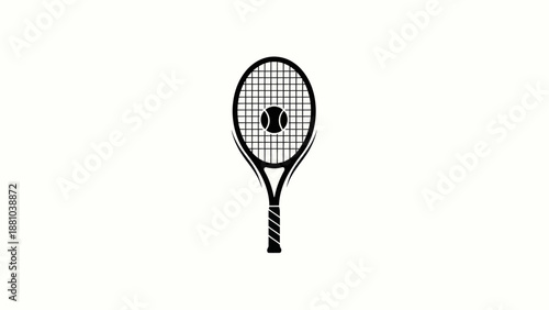 Tennis racket and ball icon