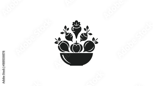 Basket of Root Vegetables and Gourds Icon