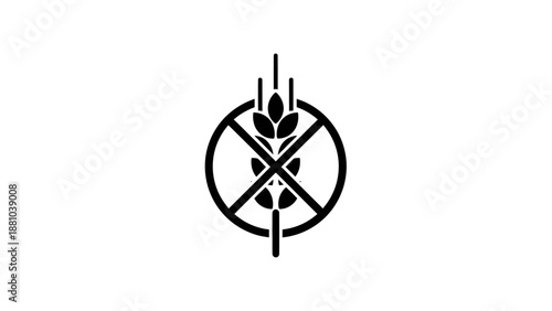 Wheat Ear Crossed Out Icon