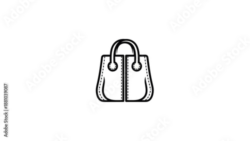 Stylized Handbag Icon Outline