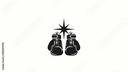 Boxing gloves with starburst icon
