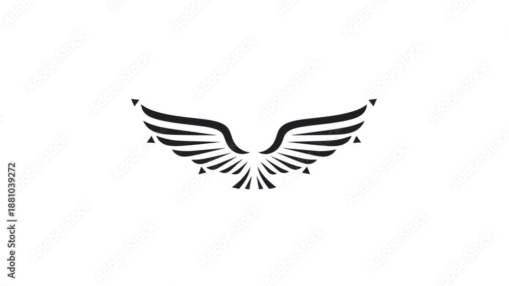 Obraz premium Stylized Wings Logo