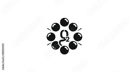 Abstract molecular structure illustration