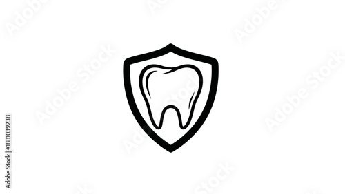 Tooth inside shield logo