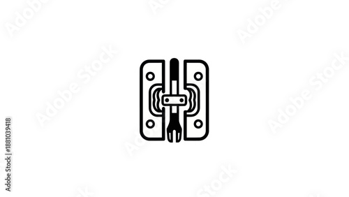 Door Hinge Vector Icon