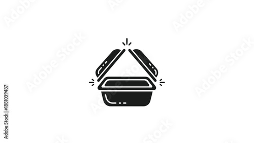 Open food container icon