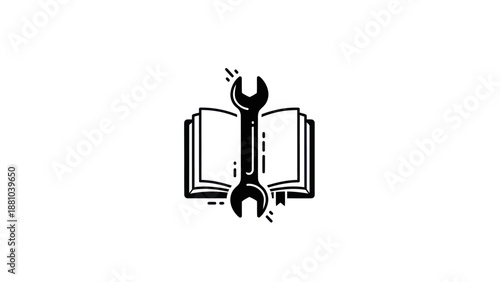 Wrench and Open Book Icon