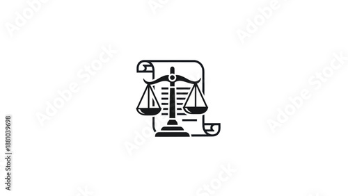 Scales of Justice and Scroll Icon