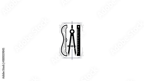 Drafting Tools and Wood Grain