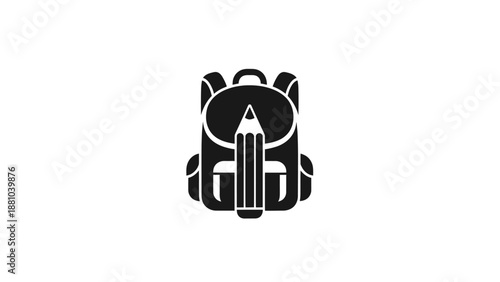 Backpack and Pencil Icon