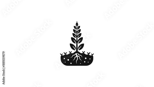 Plant Growing from Soil Icon