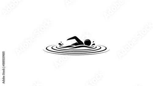 Swimmer in Water Logo