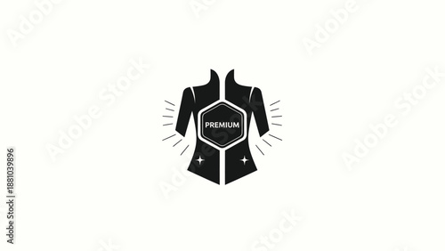 Tailored Jacket Emblem with Hexagon and Rays