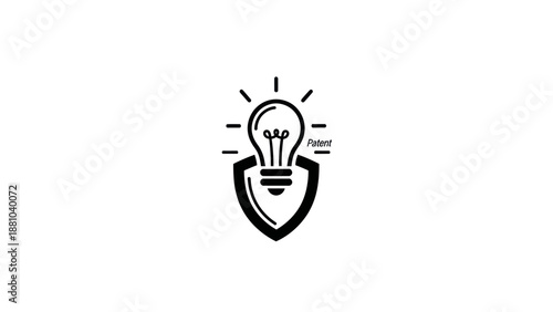 Light bulb inside shield logo