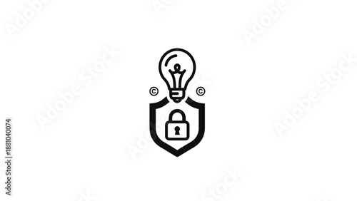 Lightbulb Idea Security Shield Icon