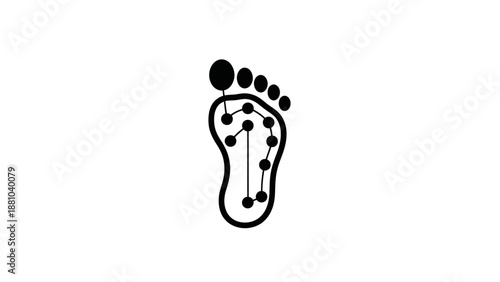 Footprint with connected dots network