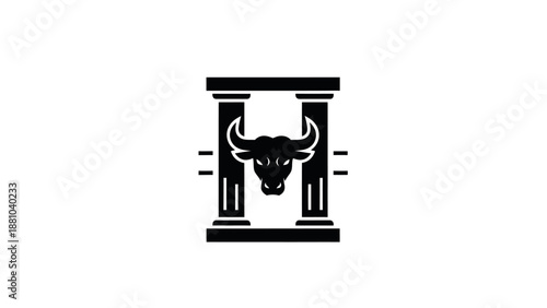Bull Head and Pillars Logo