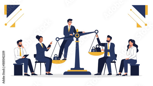 Legal Justice Balance Scale, Business Law, Courtroom Decision, Equal Rights