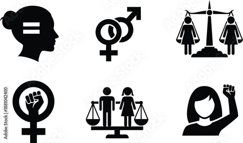 Gender equality and feminism symbols